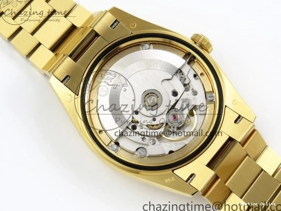 0212 Day Date 36 YG RAF 1:1 Best Edition Green Stone Roman Dial on YG Bracelet A Durable 1524